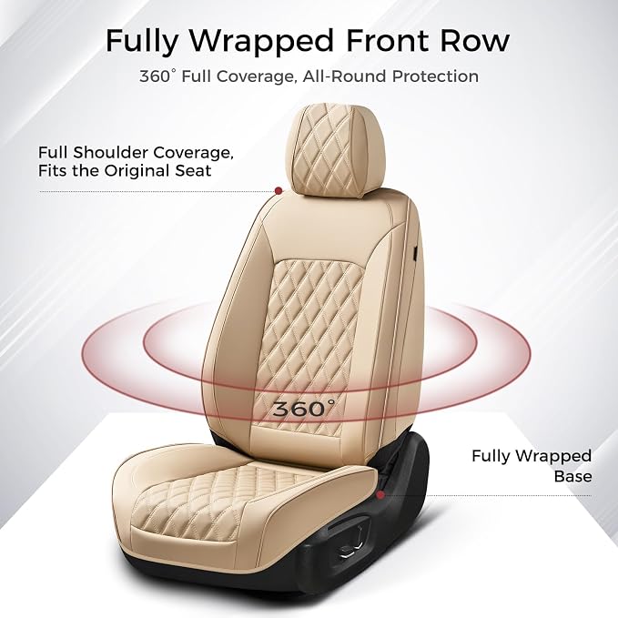 Universal Seat Covers — Front Seat — Beige