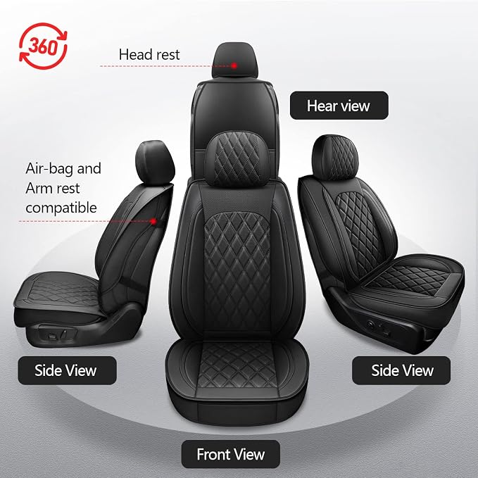 Seat Covers for Multiple Vehicles — Front Seat — Black