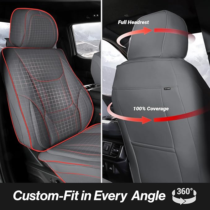 Seat Covers for GMC Canyon — Front Seat — Gray