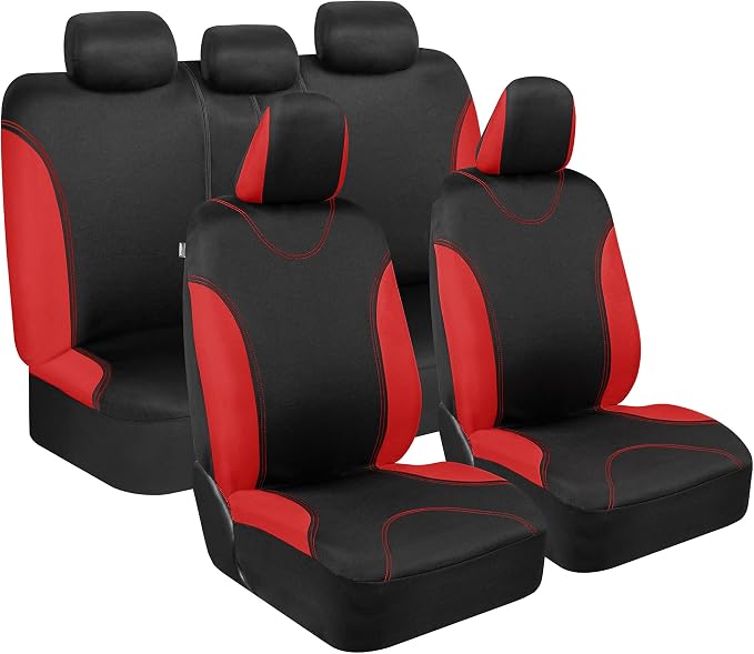 Universal Seat Covers — Full Set — Red