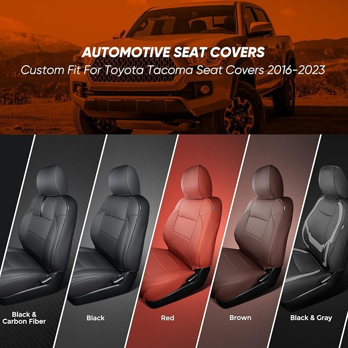 Seat Covers for Toyota Tacoma — Full Set — Brown