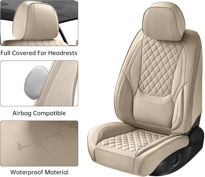 Universal Seat Covers — Full Set — Beige