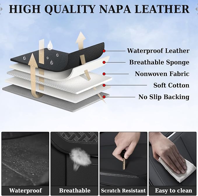 Universal Seat Covers — Front Seat — Black