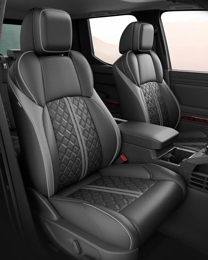 Seat Covers for Toyota Tacoma — Full Set — Black / Gray