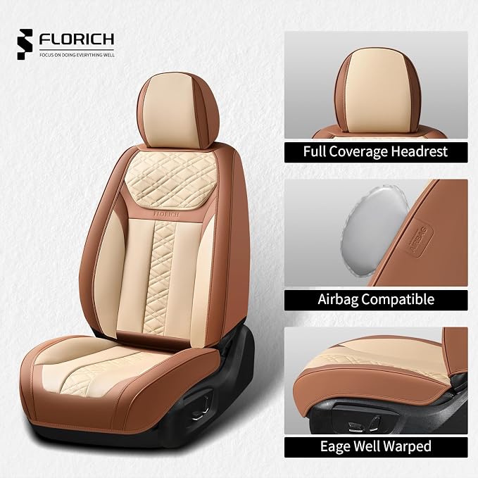 Universal Seat Covers — Front Seat — Beige
