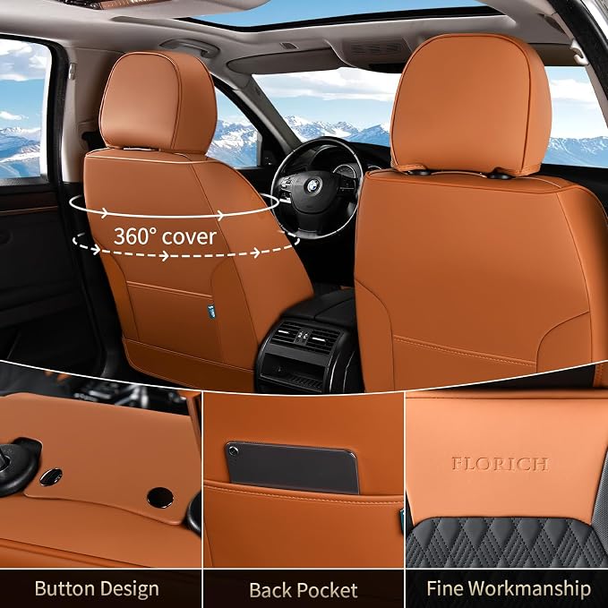 Universal Seat Covers — Front Seat — Brown / Black