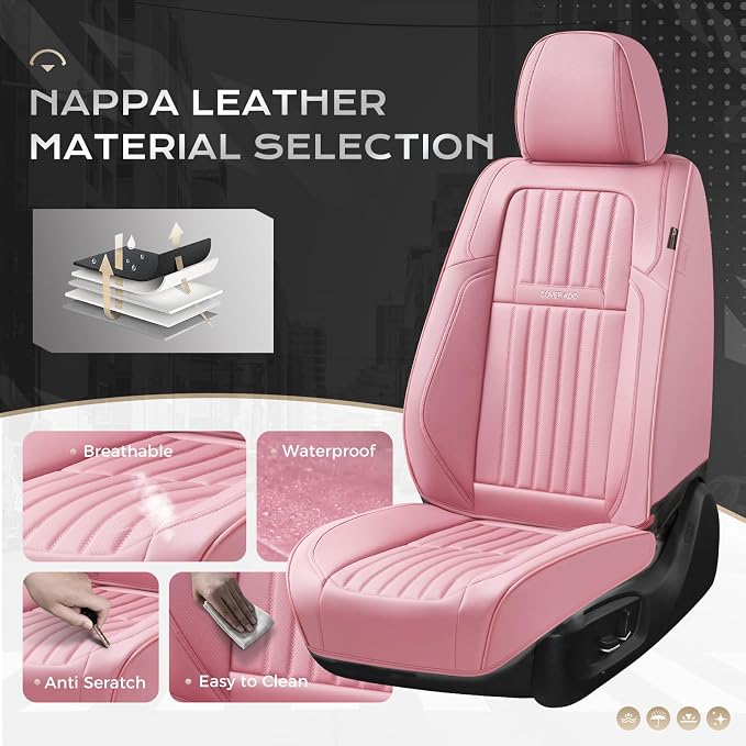 Universal Seat Covers — Front Seat — Pink