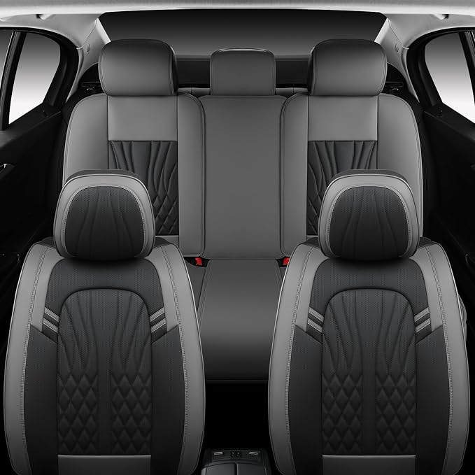 Universal Seat Covers — Full Set — Gray / Black
