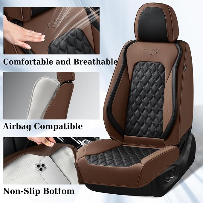 Universal Faux Leather Seat Covers — Full Set