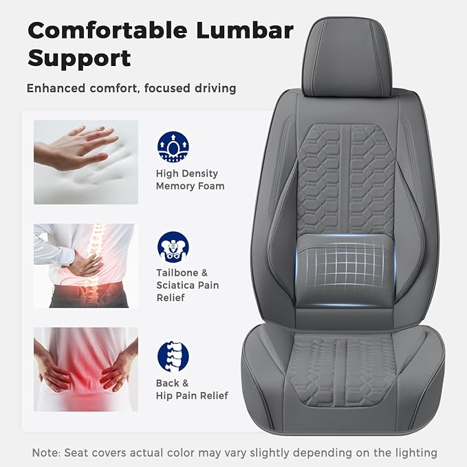 Universal Seat Covers — Full Set — Gray