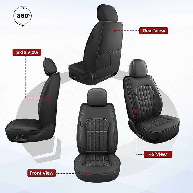 Seat Covers for Multiple Vehicles — Front Seat — Black