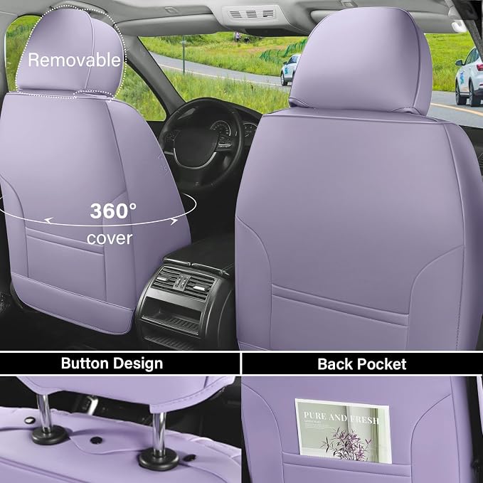 Universal Seat Covers — Front Seat — Purple