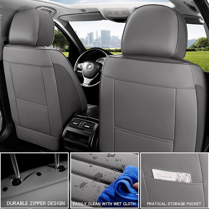 Universal Seat Covers — Front Seat — Gray