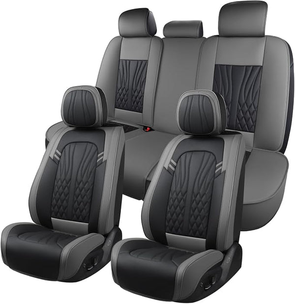 Universal Seat Covers — Full Set — Gray / Black