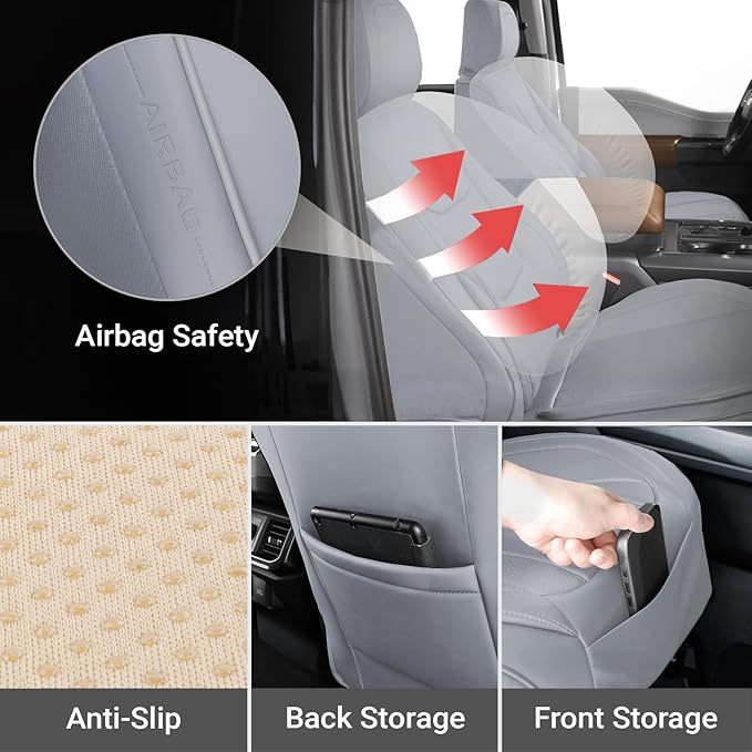 Seat Covers for Chevrolet Silverado — Front Seat — Gray