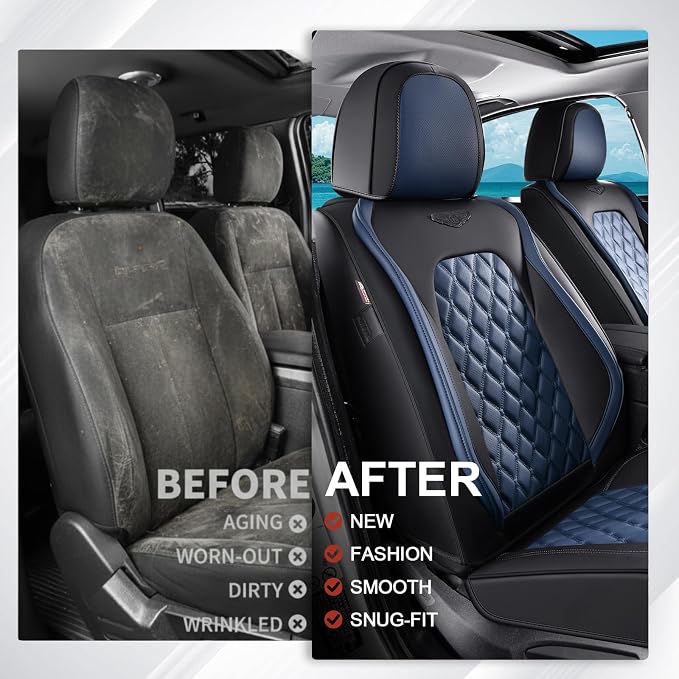 Faux Leather Car Seat Covers — Full Set