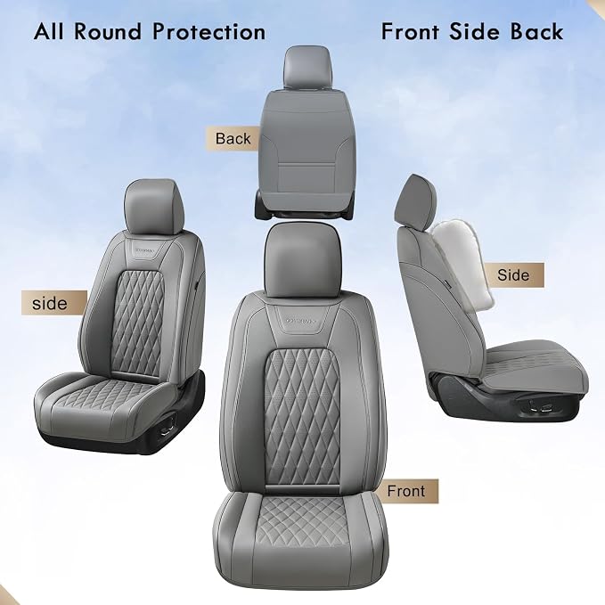 Seat Covers for Multiple Vehicles — Front Seat — Gray