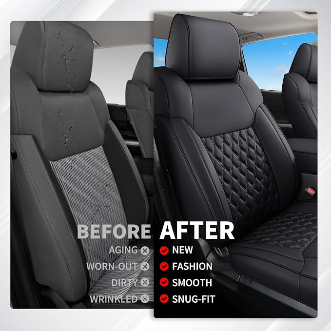 Seat Covers for Toyota Tacoma — Front Seat — Black