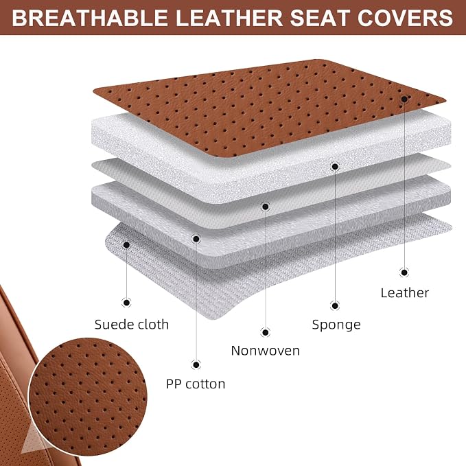 Universal Seat Covers — Front Seat — Brown
