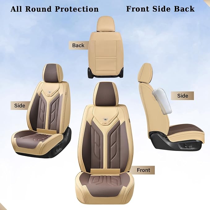 Universal Seat Covers — Front Seat — Beige / Coffee