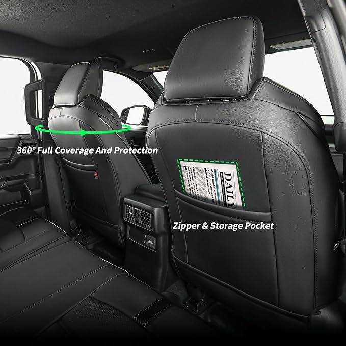 Seat Covers for Toyota Tacoma — Front Seat — Black