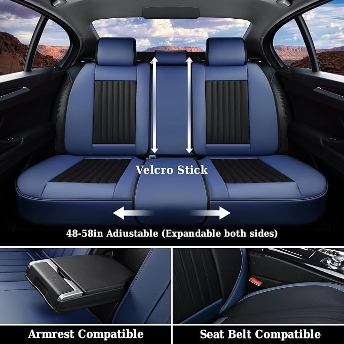 Universal Seat Covers — Full Set — Pink / Gray