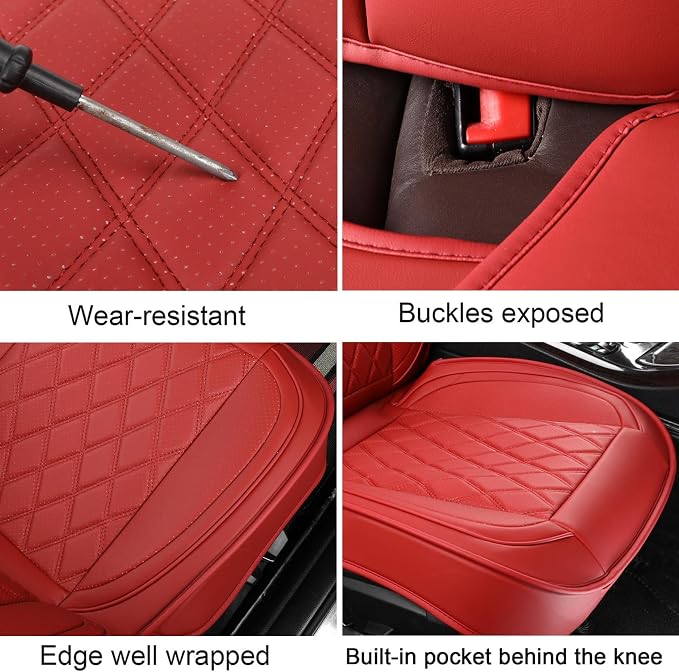 Universal Seat Covers — Front Seat — Red