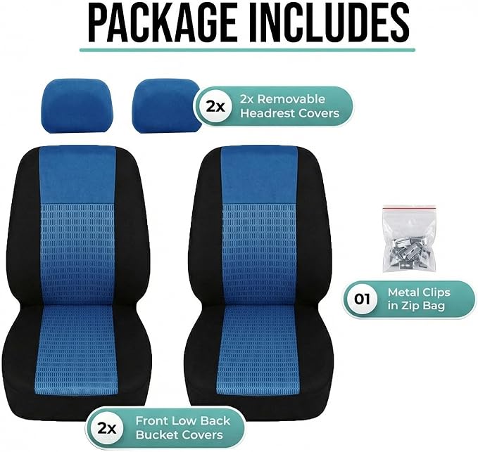 Universal Seat Covers — Front Seat — Blue