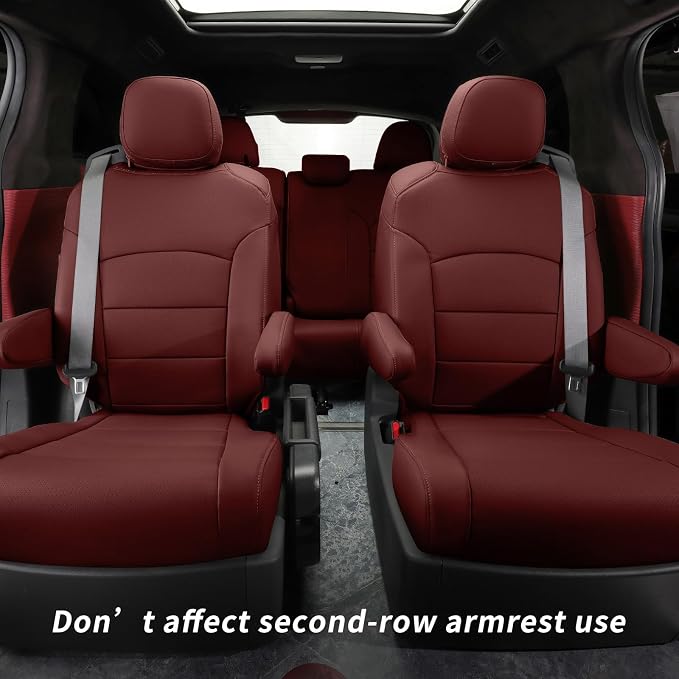 Faux Leather Seat Covers for Toyota Sienna — Full Set — Red