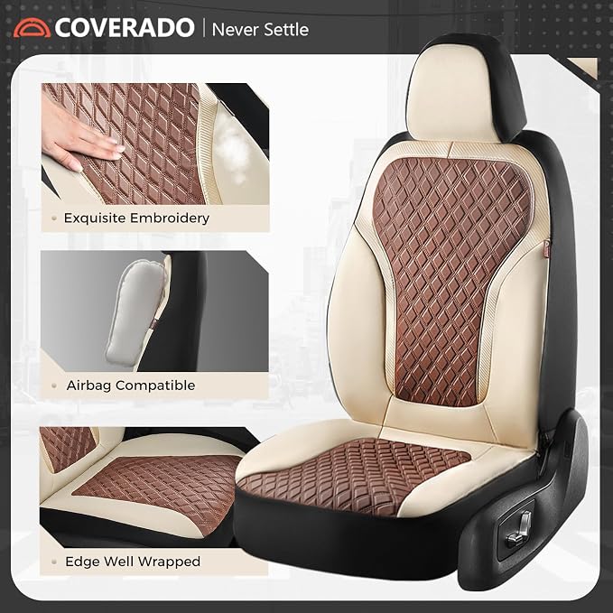 Universal Seat Covers — Front Seat — Beige / Brown