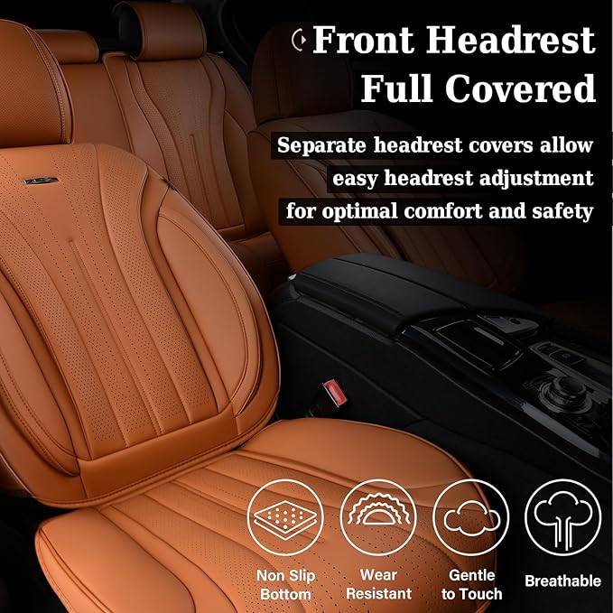 Universal Seat Covers — Full Set — Brown