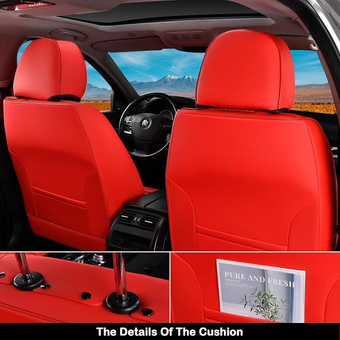 Universal Seat Covers — Front Seat — Red