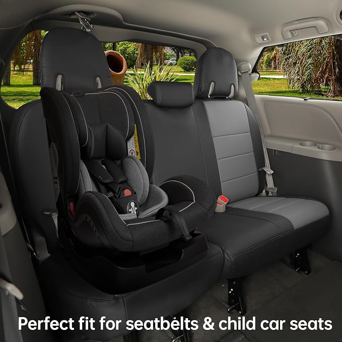 Seat Covers for Toyota Sienna — Full Set — Black / Gray