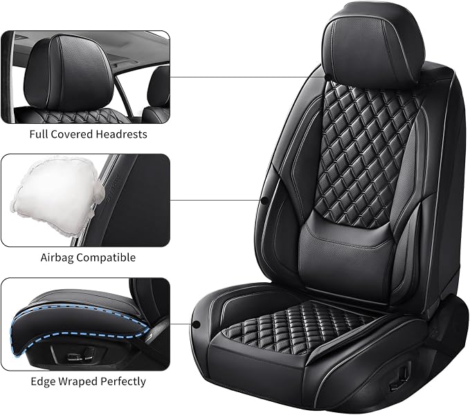Universal Seat Covers — Full Set — Black