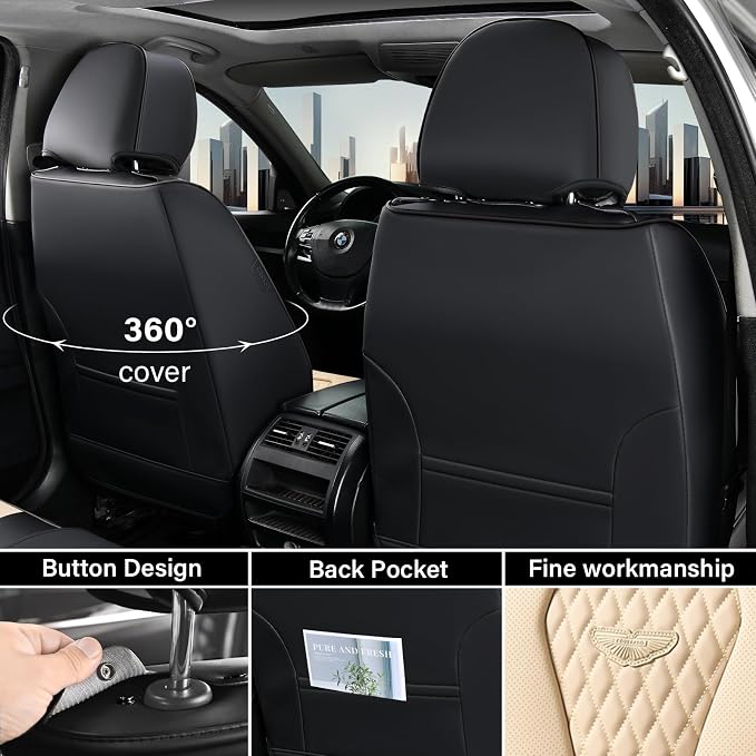 Universal Seat Covers — Full Set — Beige