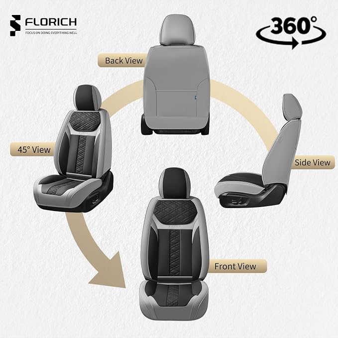 Universal Seat Covers — Full Set — Gray