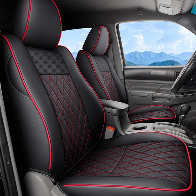 Seat Covers for Toyota Tacoma — Full Set — Red
