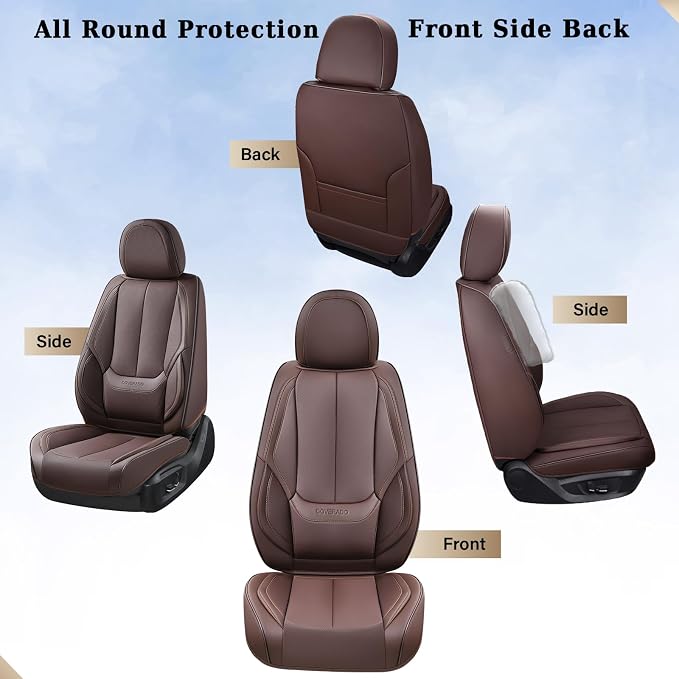 Universal Seat Covers — Full Set — Brown