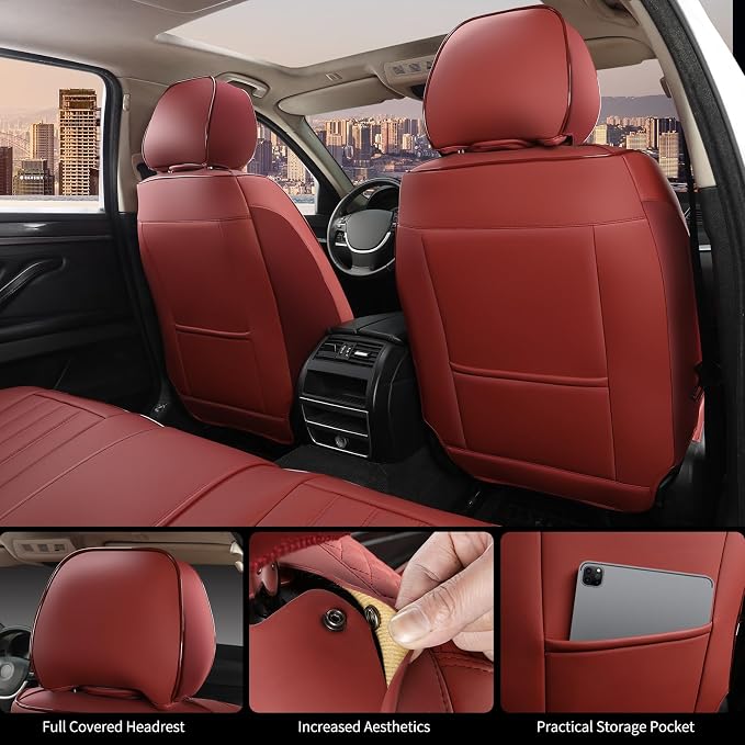 Universal Seat Covers — Front Seat — Red