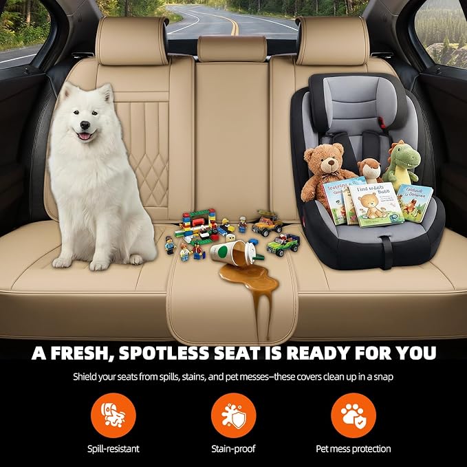 Universal Seat Covers — Full Set — Beige