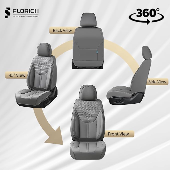 Universal Seat Covers — Front Seat — Gray