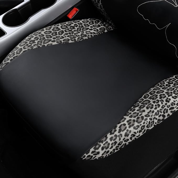 Universal Faux Leather Seat Covers — Full Set — Gray
