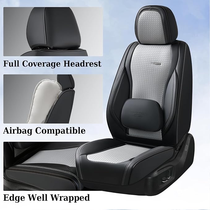 Universal Seat Covers — Front Seat — Black / Gray