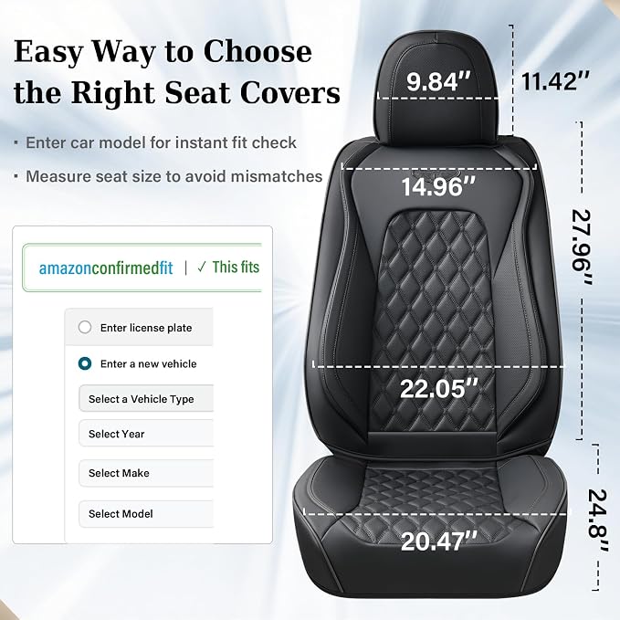 Universal Seat Covers — Full Set — Black