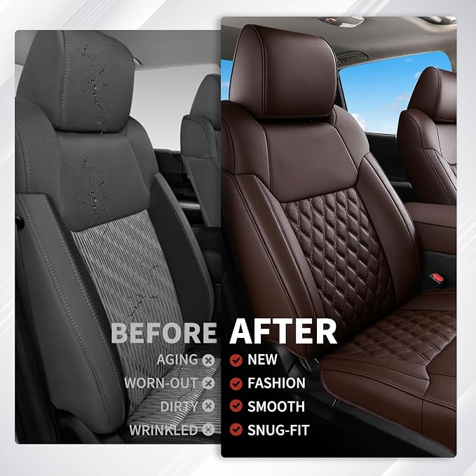 Seat Covers for Toyota Tacoma — Front Seat — Coffee