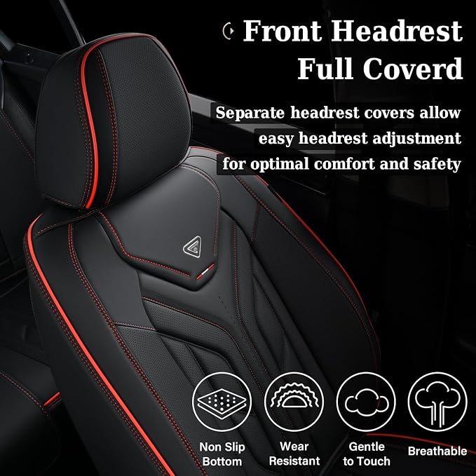 Universal Seat Covers — Front Seat — Black / Red