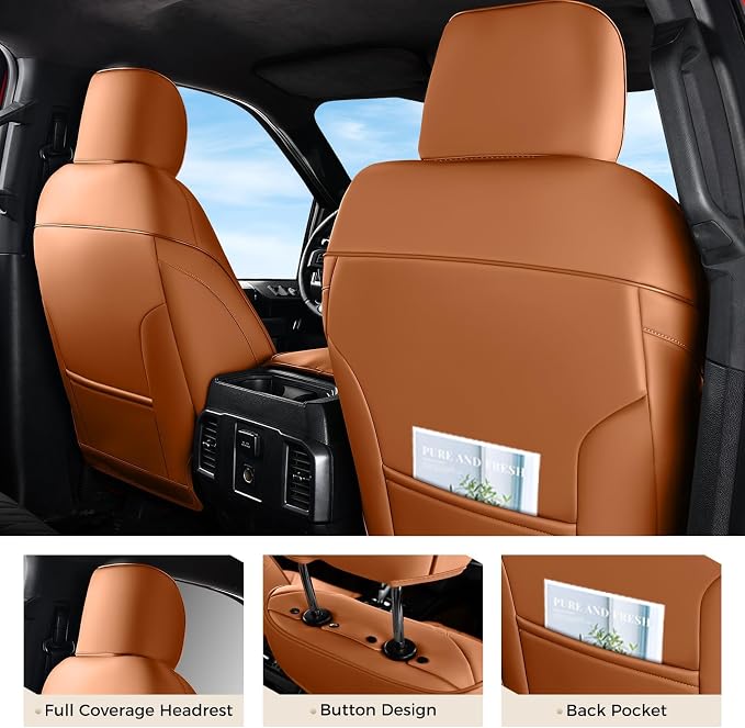 Seat Covers for Multiple Vehicles — Front Seat — Orange
