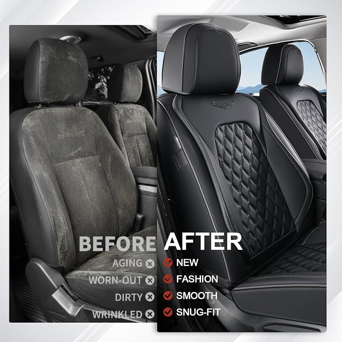 Universal Seat Covers — Front Seat — Black