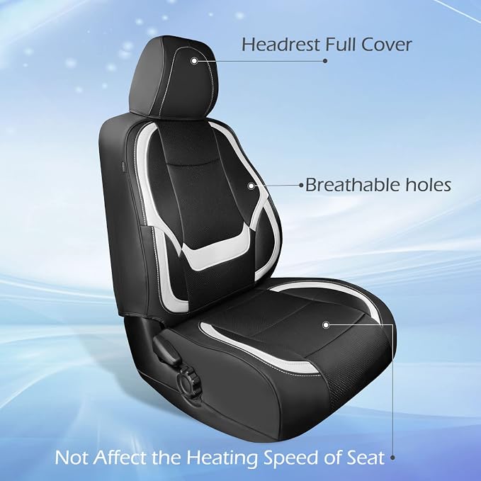Seat Covers for Toyota Tacoma — Black / White