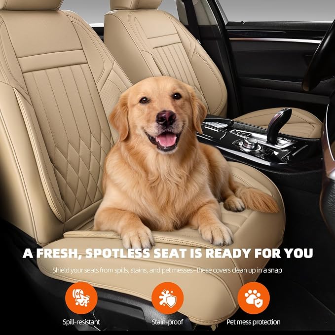 Universal Seat Covers — Full Set — Beige